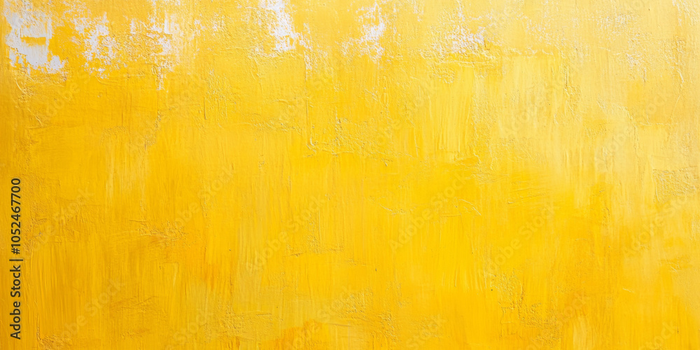 Background of a bright yellow-painted concrete wall, showcasing playful brush strokes and a lively texture, evoking a cheerful and energetic vibe Background of a bright yellow-painted concrete wall, showcasing playful brush strokes and a lively texture, evoking a cheerful and energetic vibe