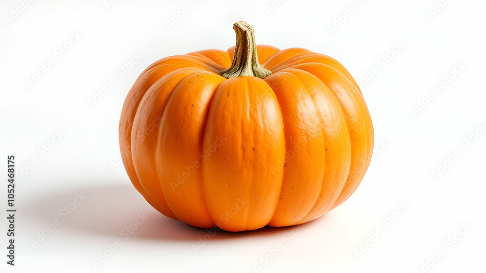 Obraz premium Orange Pumpkin on White Background