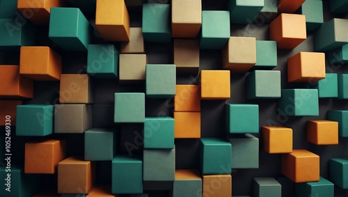 Abstract geometric background with cubes.