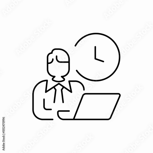 flexible schedule work icon sign vector