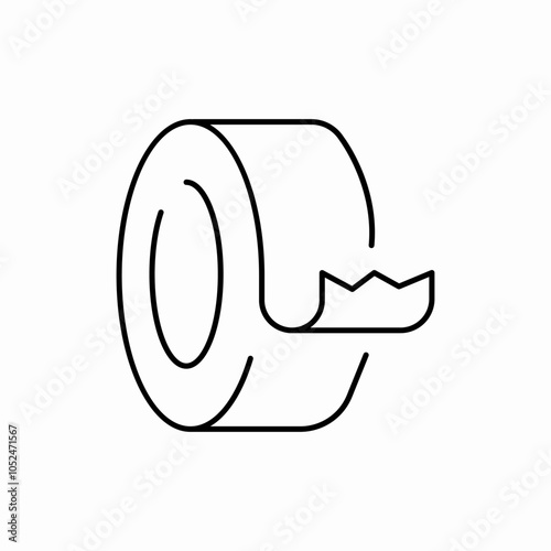 scotch tape icon sign vector