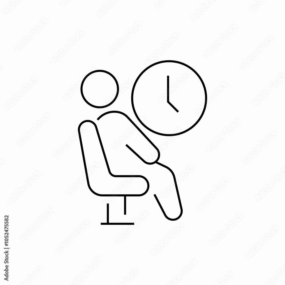 human waiting icon sign vector human waiting icon sign vector