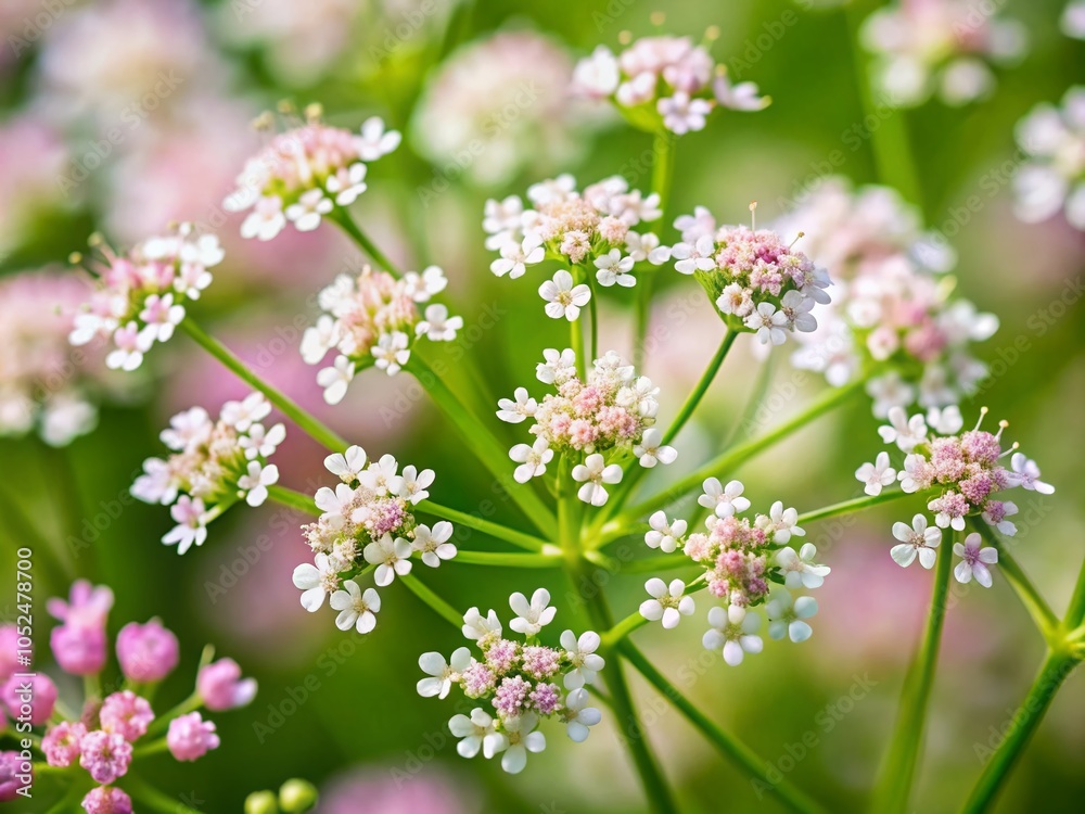Silhouette of Coriander Blossoms in Umbel Clusters Highlighting Edible Flowers Rich in Vitamins A and C Silhouette of Coriander Blossoms in Umbel Clusters Highlighting Edible Flowers Rich in Vitamins A and C
