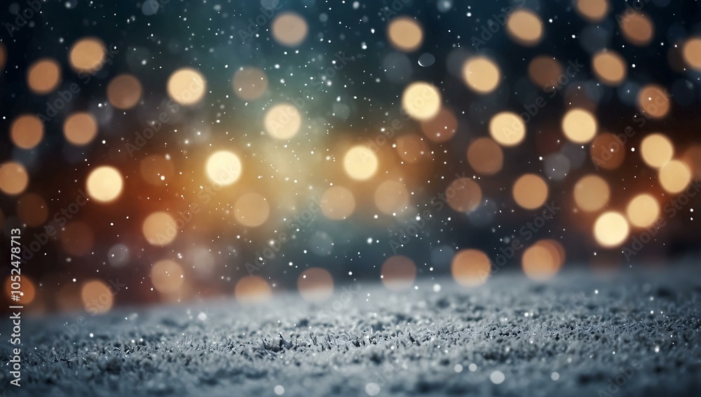 Christmas background with blurred snowflakes and bokeh. Christmas background with blurred snowflakes and bokeh.