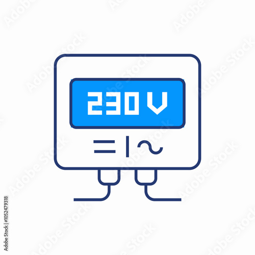 230v generator icon sign vector