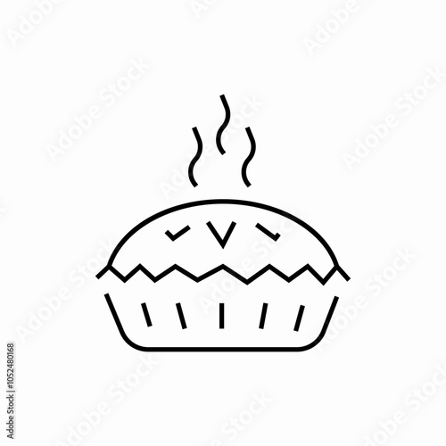hot pie icon sign vector