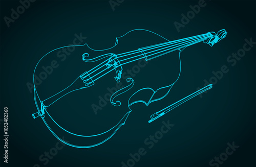 Double bass illustration