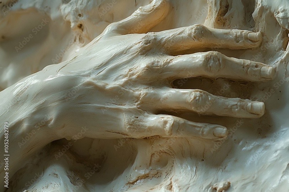 A close-up of a sculpted hand, showcasing intricate textural details and a smooth surface, emphasizing craftsmanship and artistic expression. A close-up of a sculpted hand, showcasing intricate textural details and a smooth surface, emphasizing craftsmanship and artistic expression.