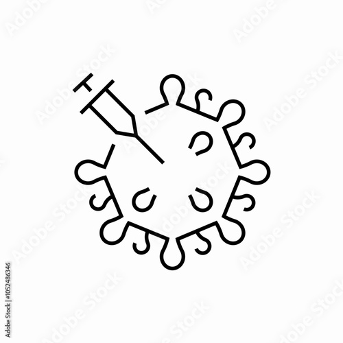 antibodies attacking viruses icon sign vector