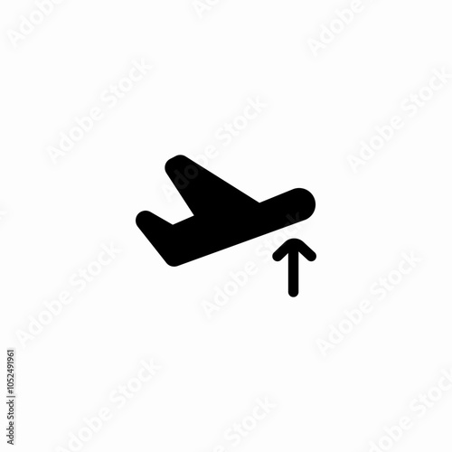 aircraft take off icon sign vector
