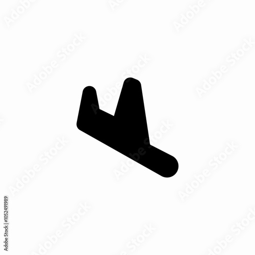 airplane landing icon sign vector
