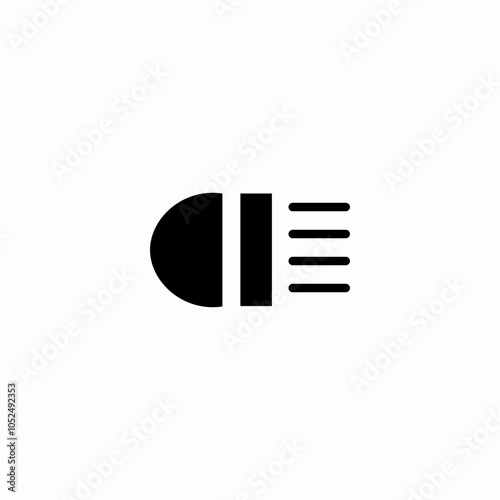 car lights icon sign vector