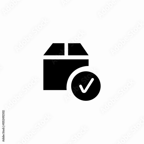 delivered box icon sign vector