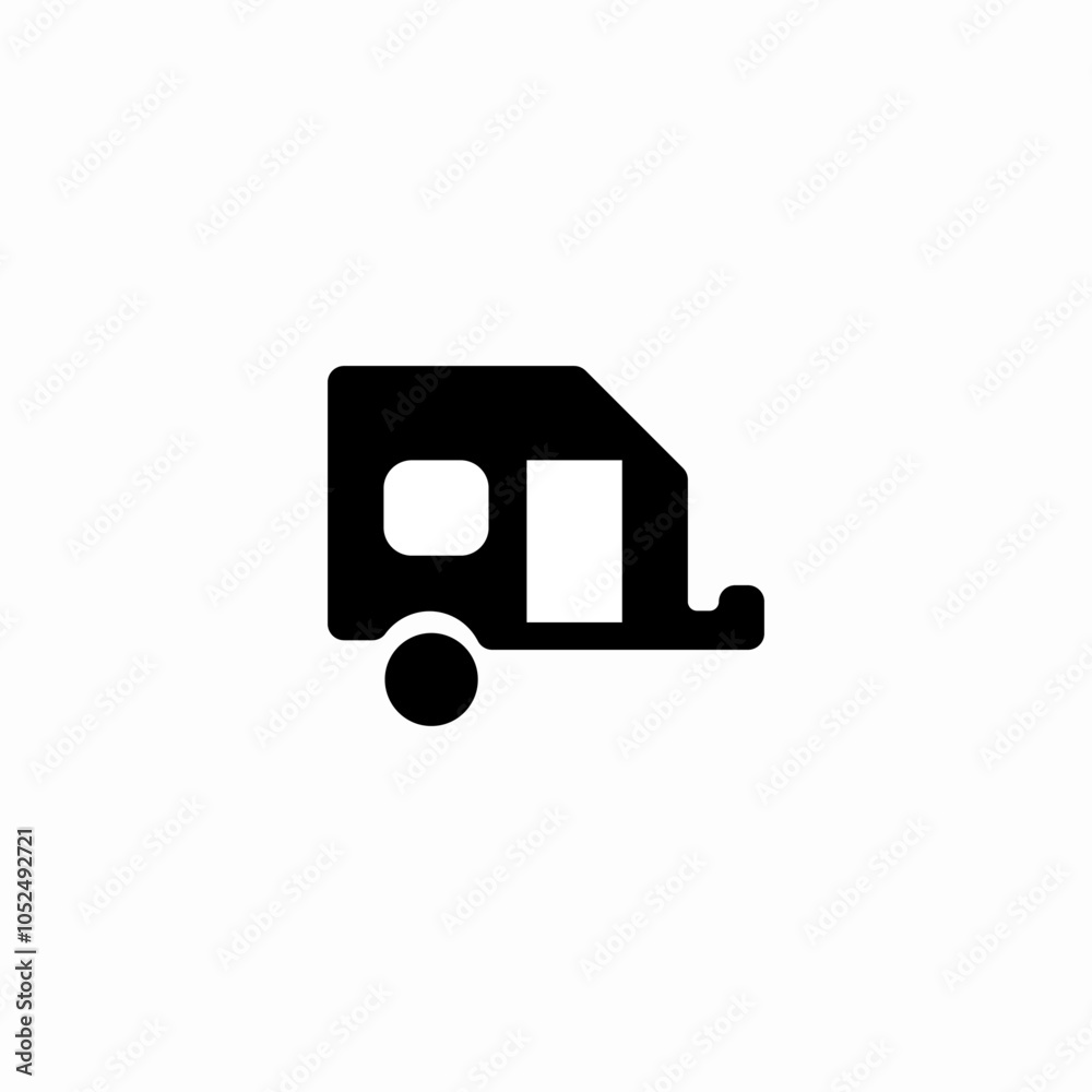 front side truck container icon sign vector front side truck container icon sign vector