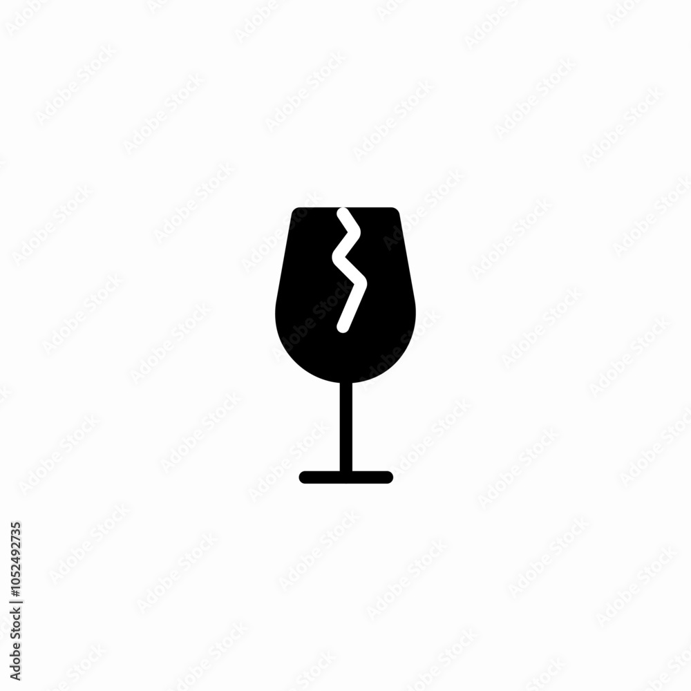 fragile glass icon sign vector fragile glass icon sign vector