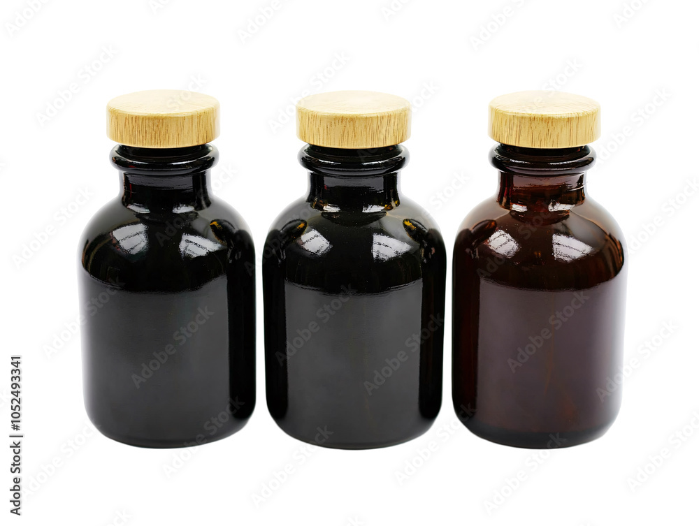 a group of glass bottles with wooden caps a group of glass bottles with wooden caps