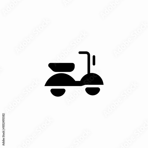 scooter delivery icon sign vector