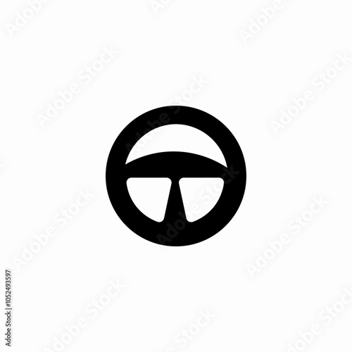 steering wheel icon sign vector