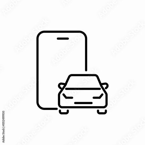 car app icon sign vector