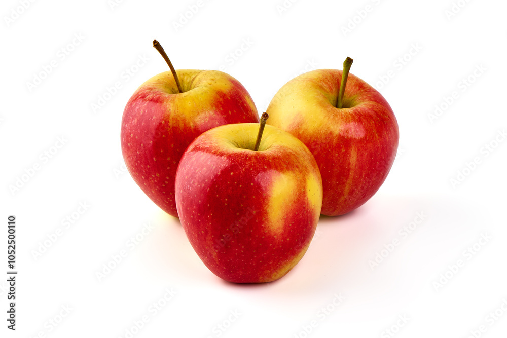 Red prince apples, isolated on white background. Red prince apples, isolated on white background.