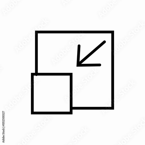exit full screen icon sign vector