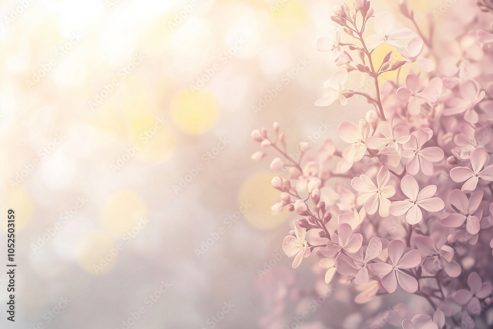Pastel bokeh lights in shades of blush and yellow on soft background Pastel bokeh lights in shades of blush and yellow on soft background