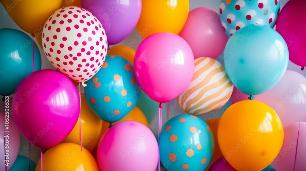 Colorful balloons a celebration of joy fun and festivity in vibrant hues and patterns Colorful balloons a celebration of joy fun and festivity in vibrant hues and patterns