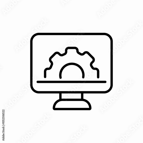 computer settings icon sign vector