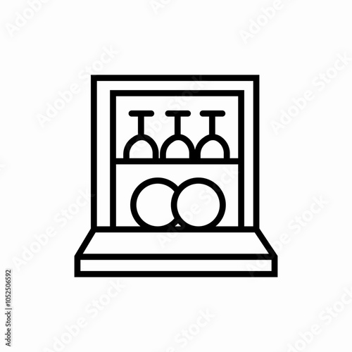 dish washer icon sign vector