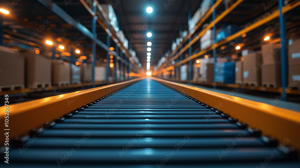 Flowing B2B2C pathway with goods moving from supplier to consumer through a retailer. Flowing B2B2C pathway with goods moving from supplier to consumer through a retailer.