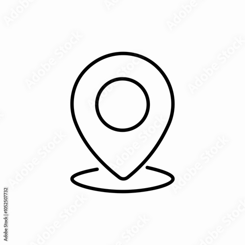 simple location pin icon sign vector