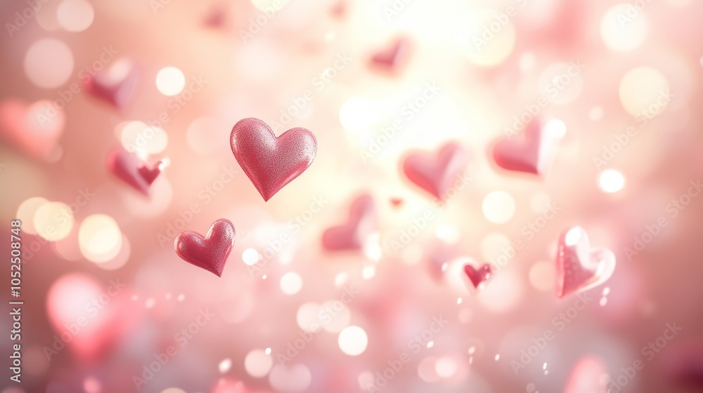 A beautifully crafted scene of floating hearts perfect for celebrating love and affection in various contexts A beautifully crafted scene of floating hearts perfect for celebrating love and affection in various contexts