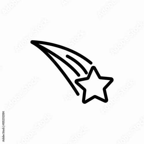 shooting star icon sign vector