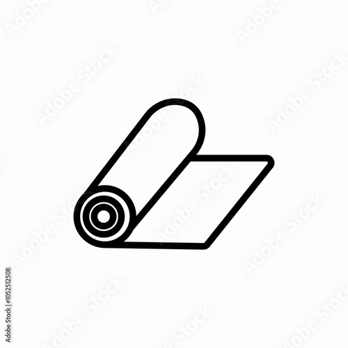 yoga mat icon sign vector