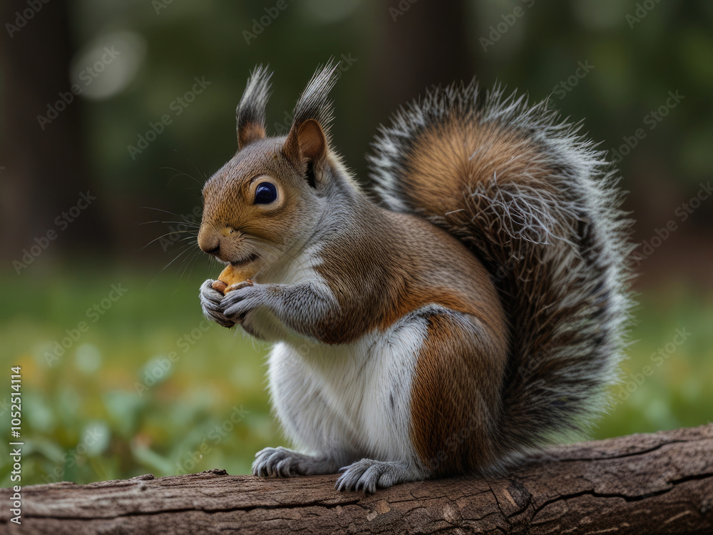 Fototapeta premium Squirrel full body isolate on transparency background PNG