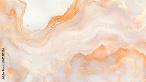 Soft rose gold marble background in watercolor painting style with a romantic and dreamy vibe