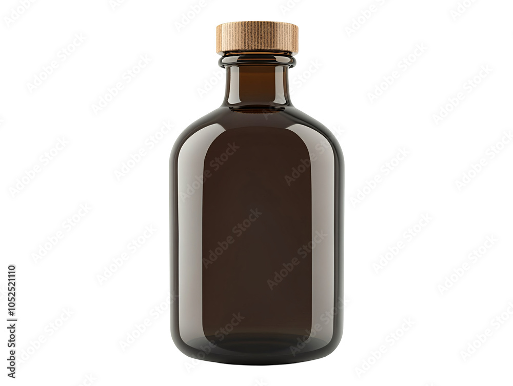 a brown bottle with a cork a brown bottle with a cork