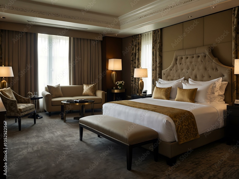 Luxury hotel room. Luxury hotel room.