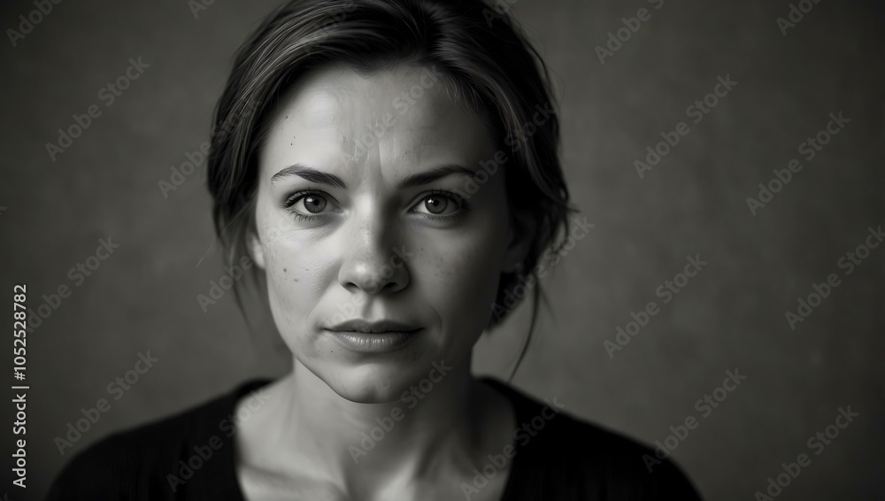 Portrait of an adult woman. Portrait of an adult woman.