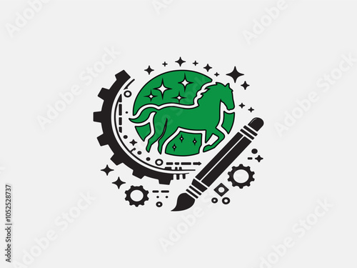 Horse silhouette vector