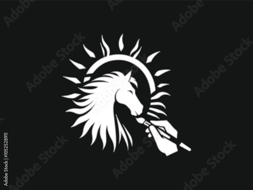 Horse silhouette vector