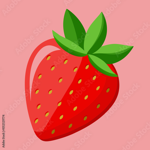 strawberry on white background