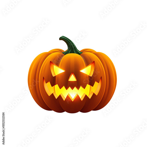 halloween pumpkin isolated on white