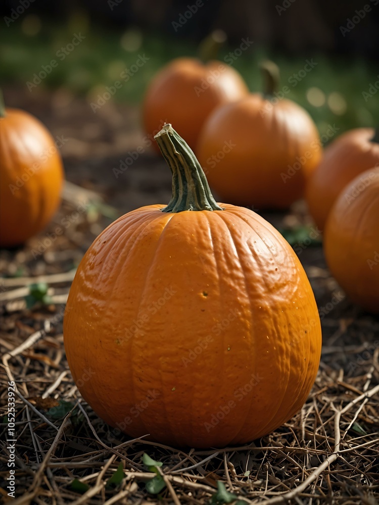 Single tall orange pumpkin Single tall orange pumpkin