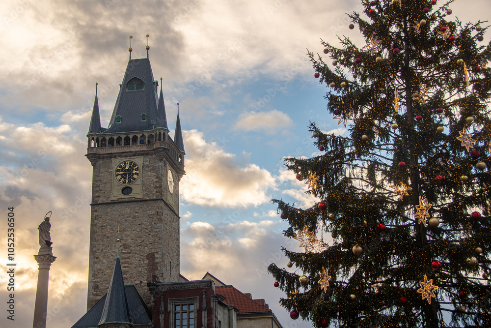 Christmas tree in the Old Town Square in Prague