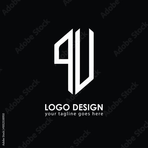 QU QU Logo Design, Creative Minimal Letter QU QU Monogram