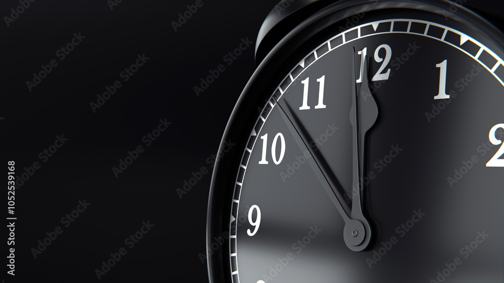clock midnight black background, old mechanical clock clock midnight black background, old mechanical clock