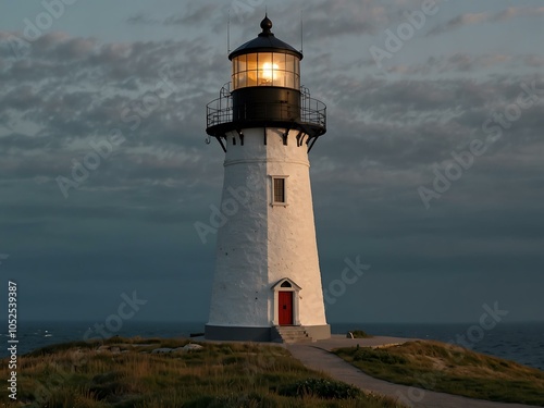Wallpaper Mural Tall ocean lighthouse beacon Torontodigital.ca