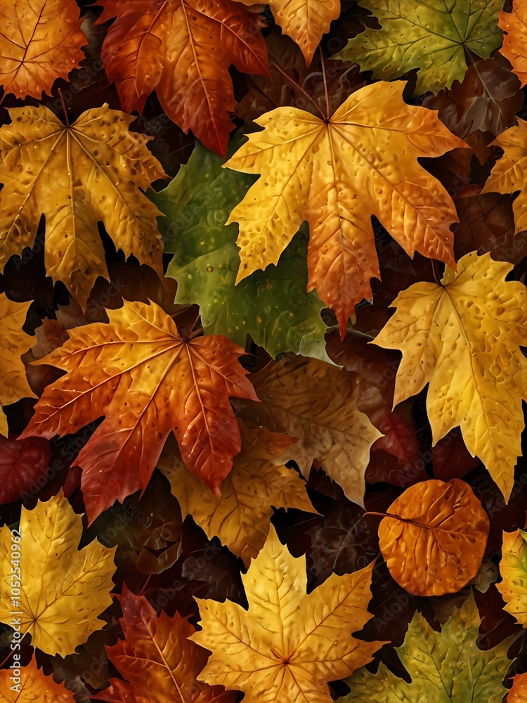 Vibrant autumn leaves background in orange, yellow, red, and brown. Vibrant autumn leaves background in orange, yellow, red, and brown.