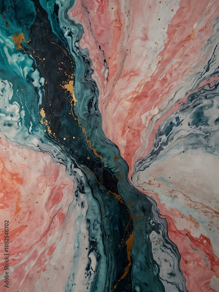 Fototapeta premium Abstract acrylic background with marble textures, ideal for web design.